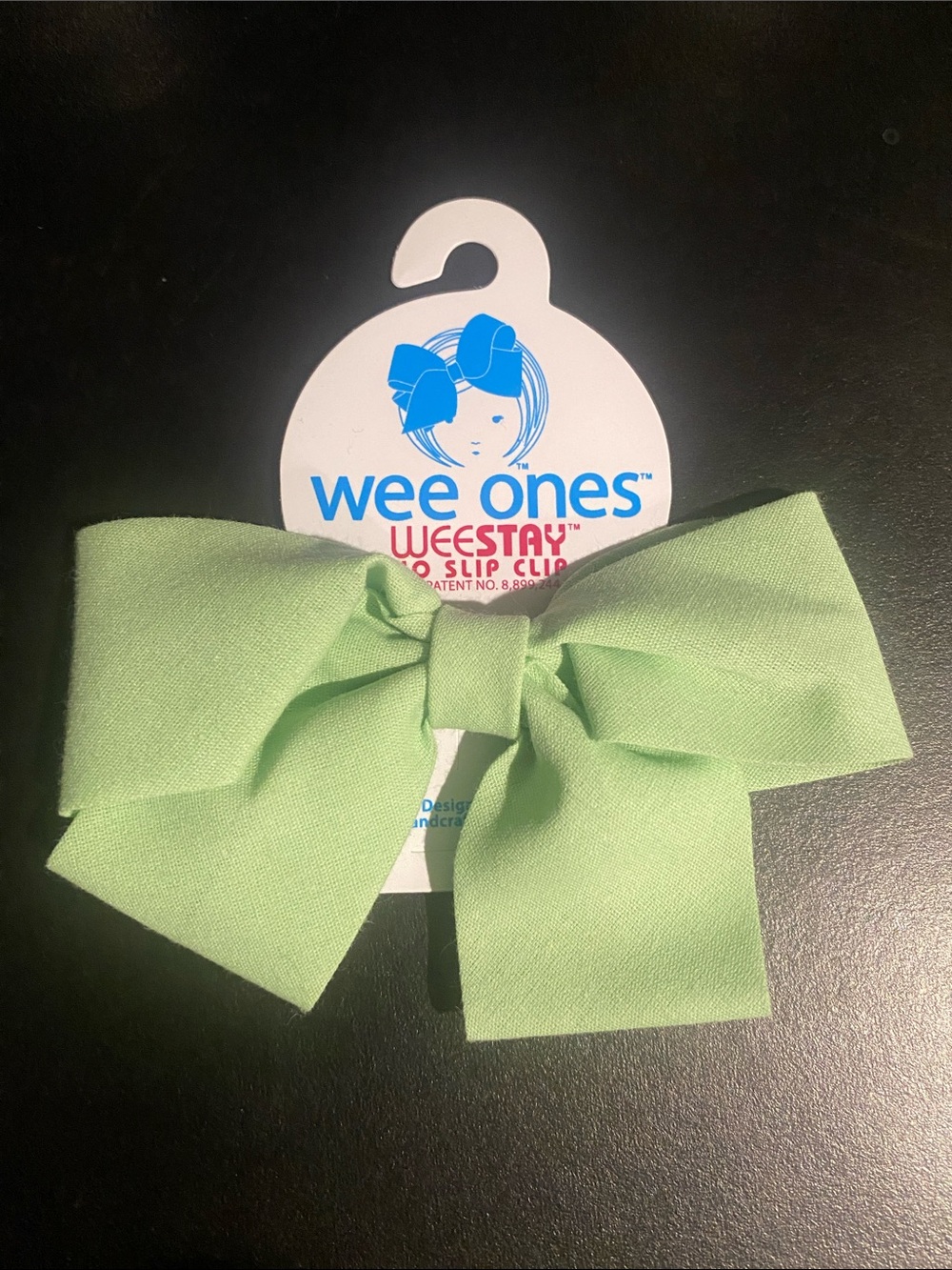 Wee Ones Weestay No Slip Clip Mint Bow